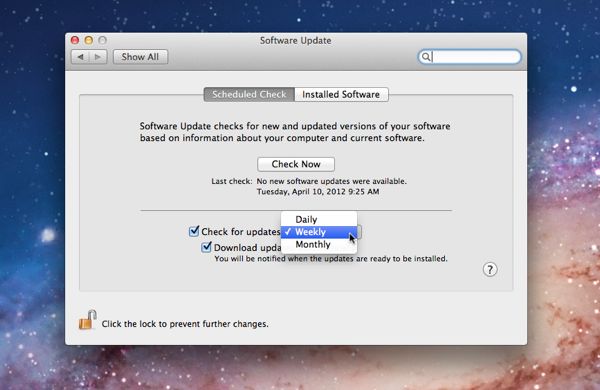 Latest software update for mac